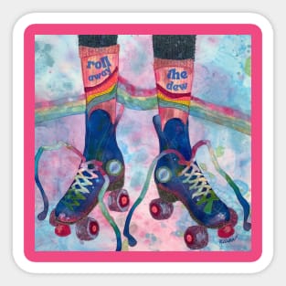 Groovy Roller Skates Sticker